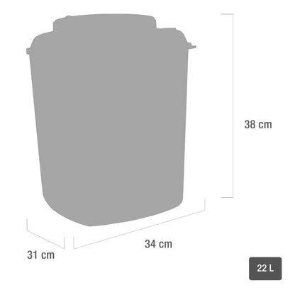 22 liter Teqler gul skarpe avfallsboks