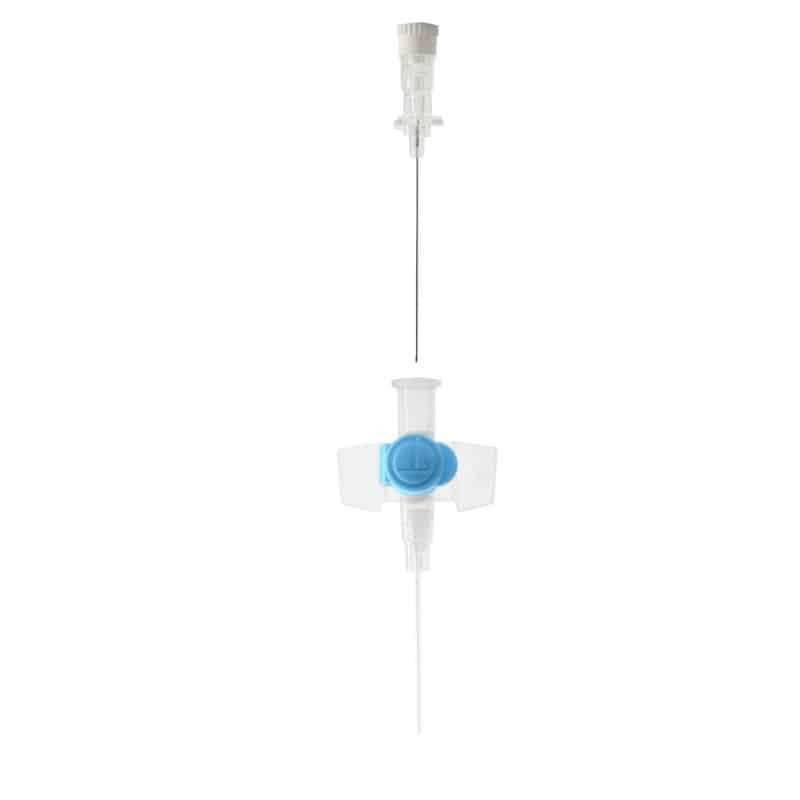 22G Blue1 tommers Terumo Versatus bevinget og portet IV-kanyle