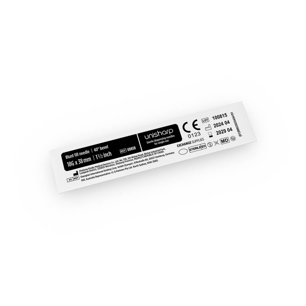 Unisharp 18G Rød Blunt Nål