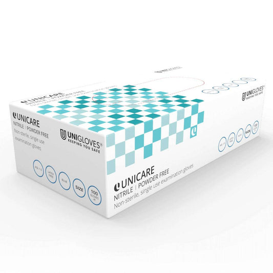 Unicare - Unicare Nitrile Powder Free Box of 100 - UKMEDI.CO.UK UK Medical Supplies
